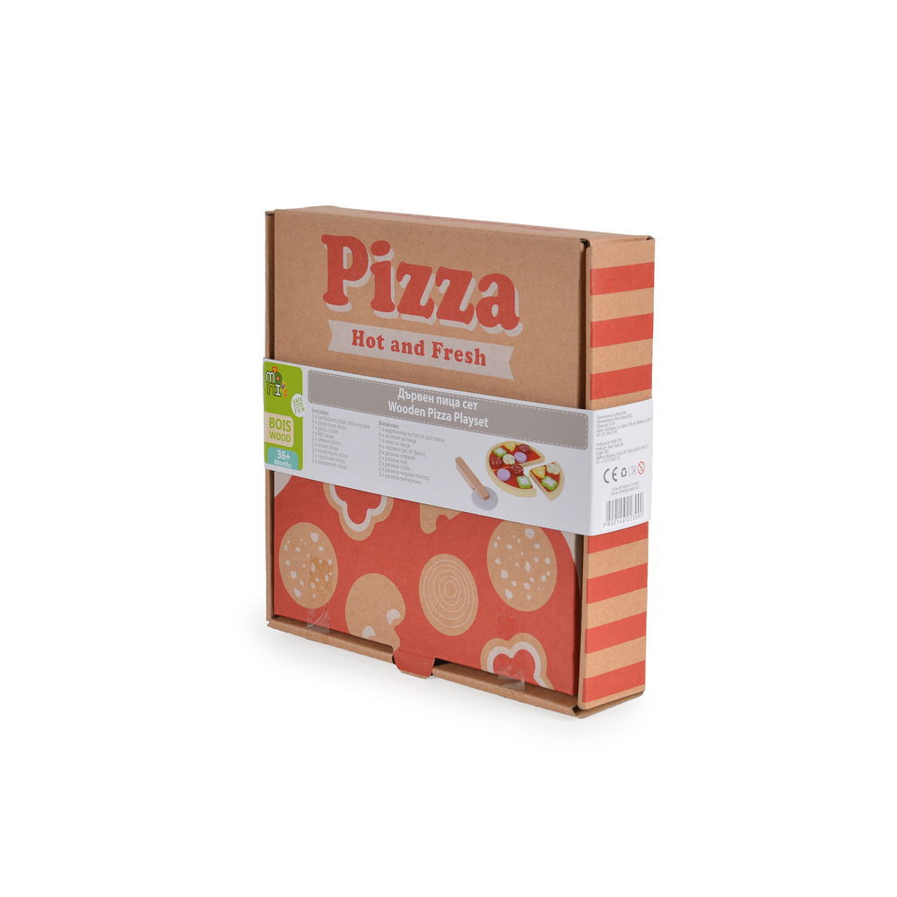 Moni FAJÁTÉK fa pizza szett 22 dbos