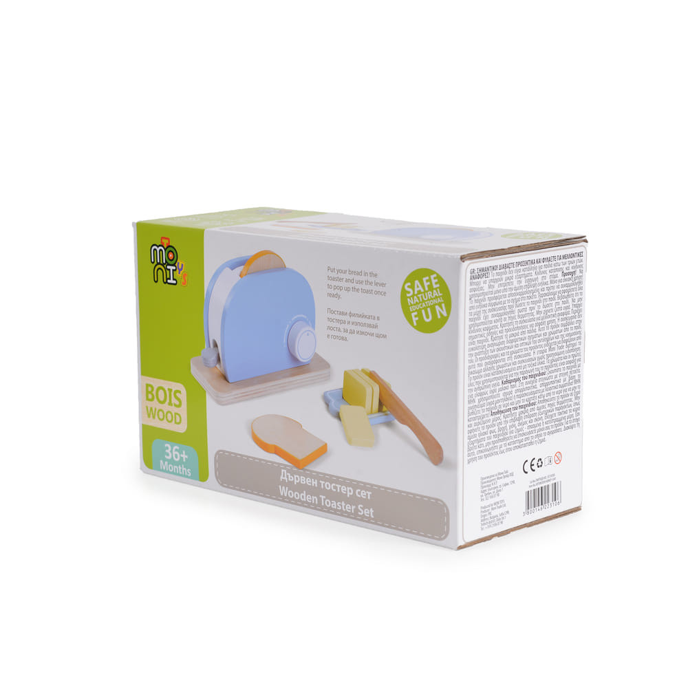 Moni Toys Fajáték fa toast sütő