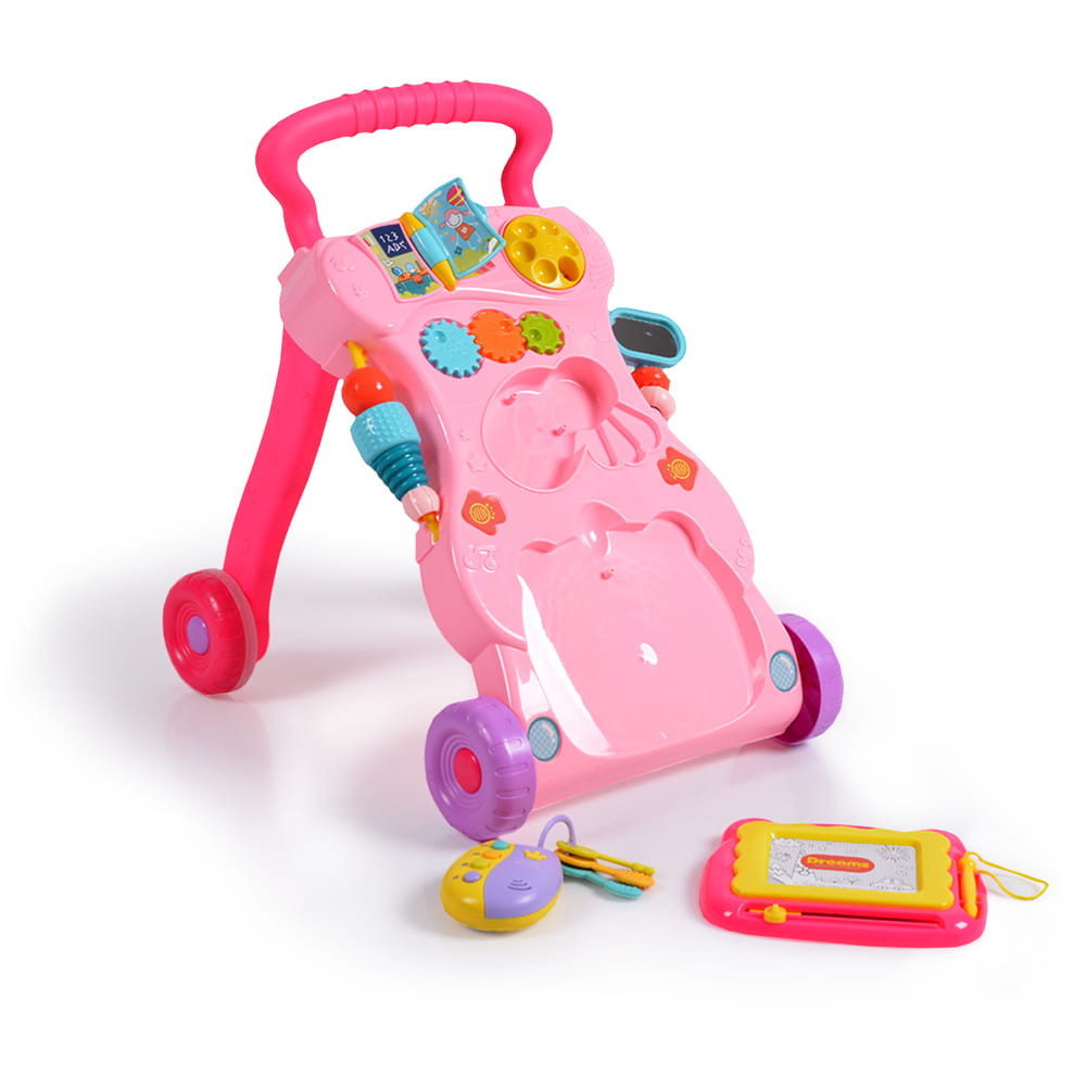 Moni Toys Dreams járássegítő műanyag 2in1 pink – babatermék