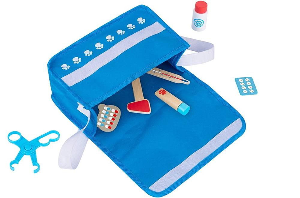 TOOKY Toy fa kis állatorvosi játékszett 16dbos KÉK