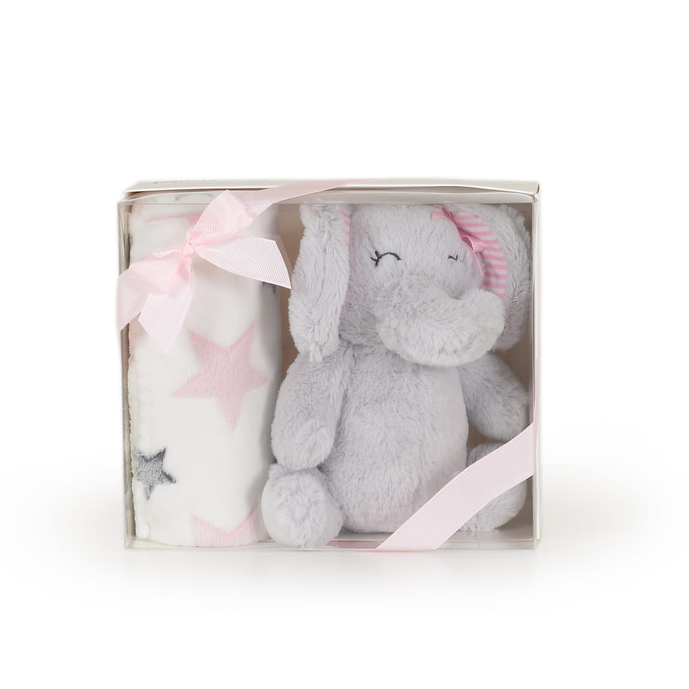 Cangaroo Takaró 90x75cm elefánt plüss pink – babatermék