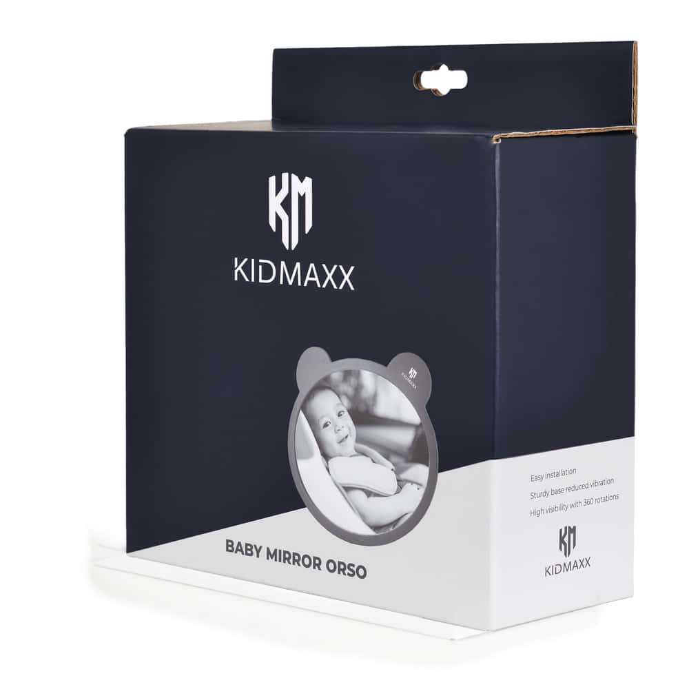 KIDMAXX MIRROR kerek tükör autóba ORSO – autós babafigyelő tükör 5. kép