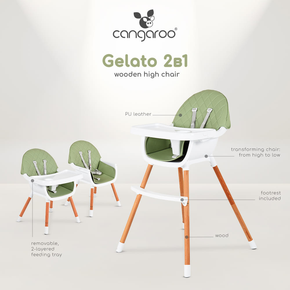 Cangaroo GELATO fa etetőszék 2in1 MENTA