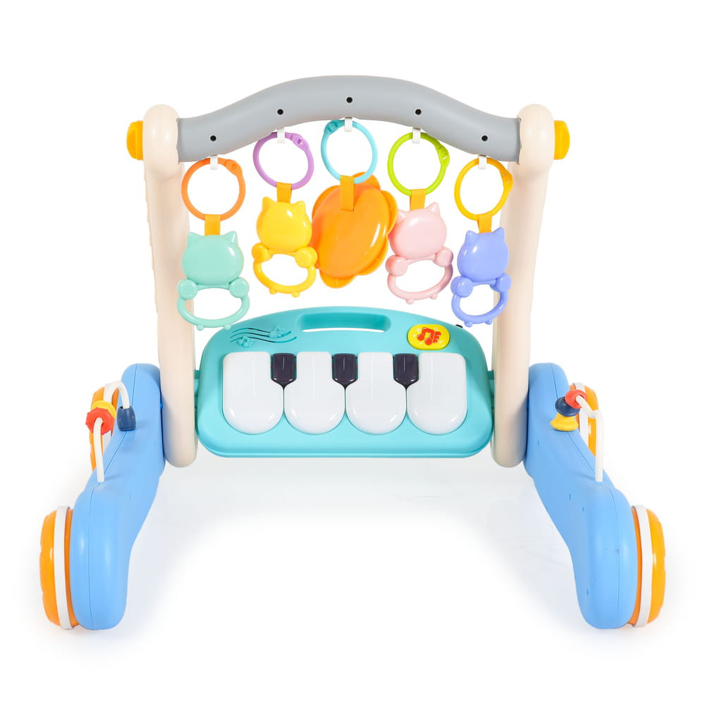 MONI MUSIC WALKER 2in1 járássegítő+játszószőnyeg KÉK – babatermék