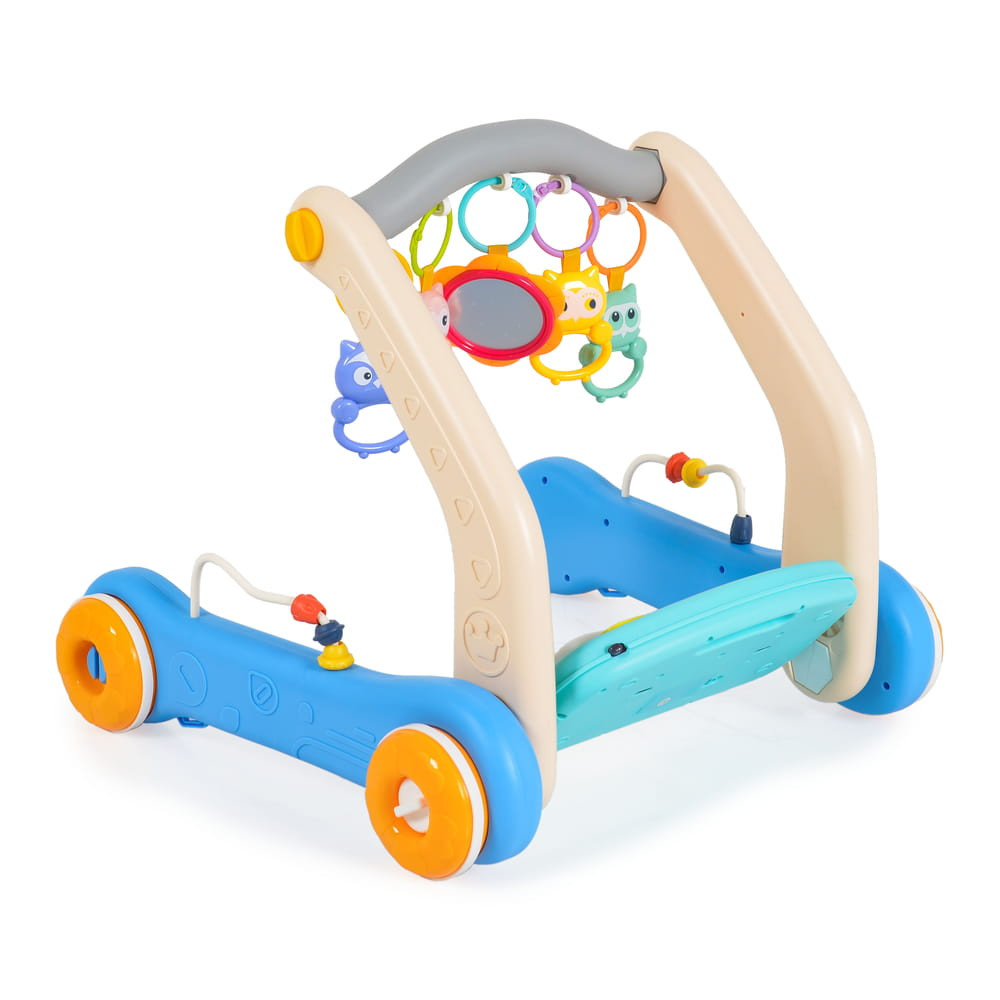 MONI MUSIC WALKER 2in1 járássegítő+játszószőnyeg KÉK – babatermék