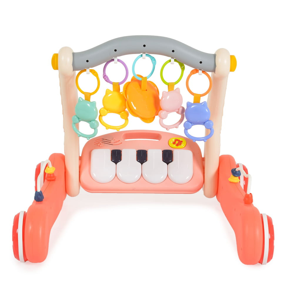 MONI MUSIC WALKER 2in1 járássegítő+játszószőnyeg PINK – babatermék