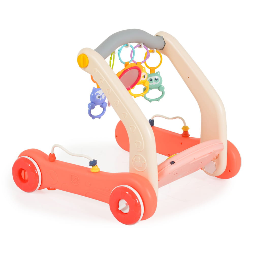 MONI MUSIC WALKER 2in1 járássegítő+játszószőnyeg PINK – babatermék