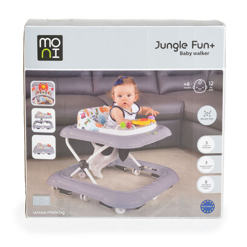 Moni JUNGLE FUN+ bébikomp, színes dobozban KÉK