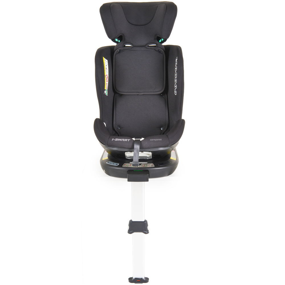 I-SMART autós ülés 40-150cm, I-SIZE támasztóláb, oldalvédelem, ISOFIX, okosgomb SZÜRKE