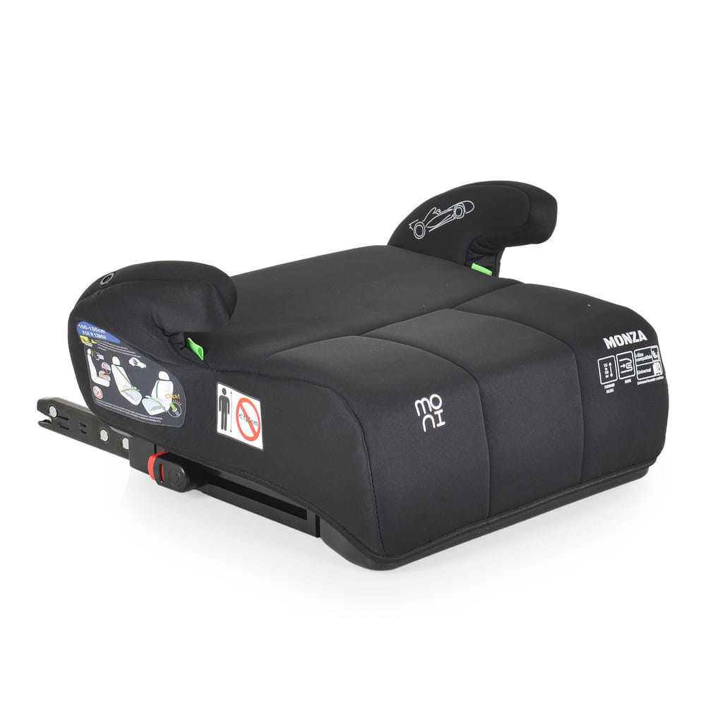 Moni MONZA ülésmagasító isofix I-SIZE 125-150cm FEKETE – ülésmagasító