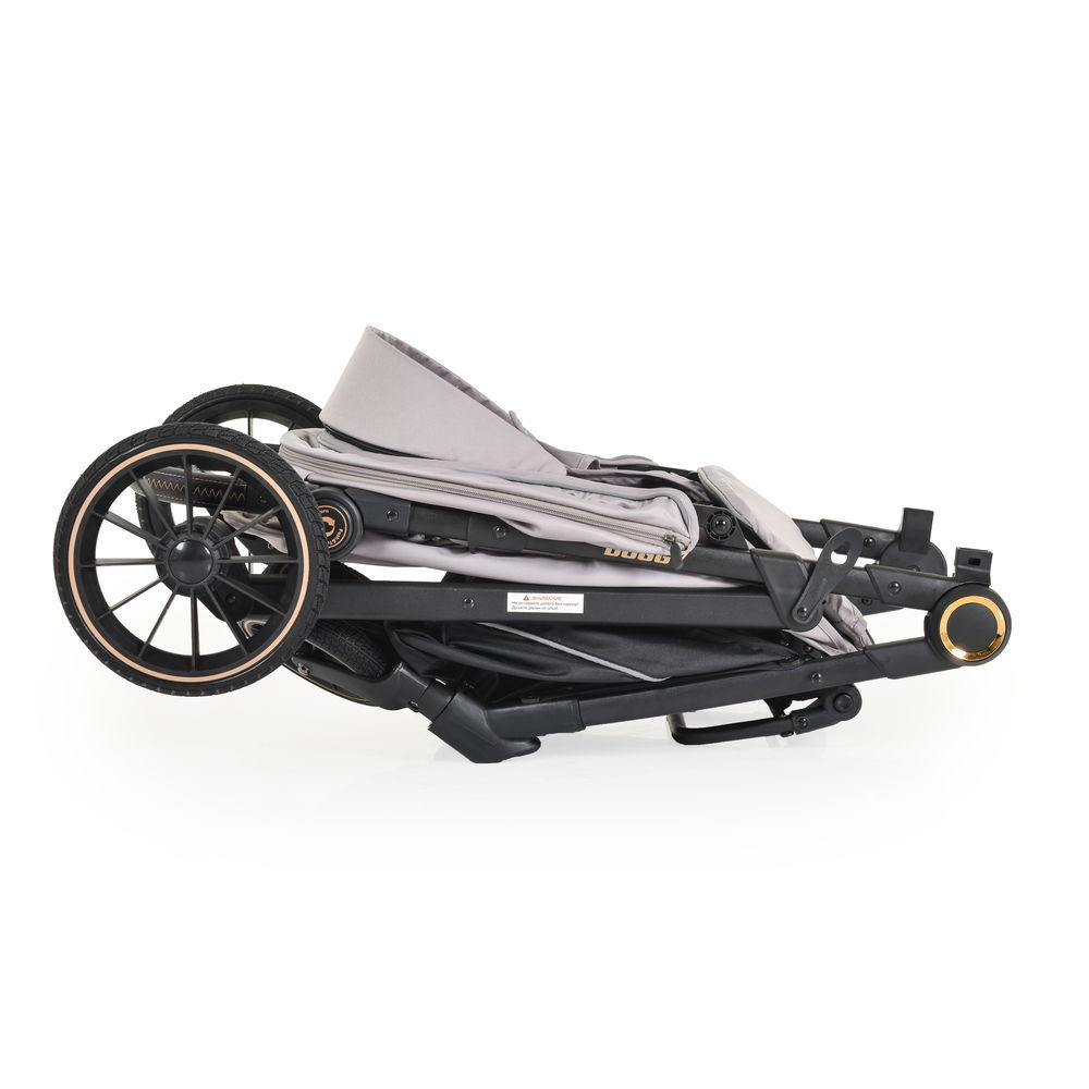 Moni BUGGY babakocsi lapracsukható, nagy kerekek, könnyű SZÜRKE