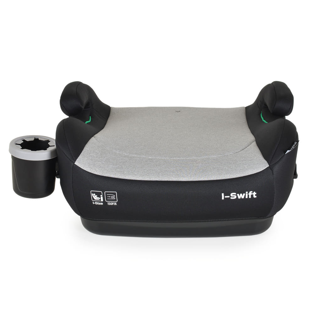 Moni I-SWIFT ülésemelő pohártartóval 125-150cm I-SIZE és ISOFIX SZÜRKE – ülésmagasító