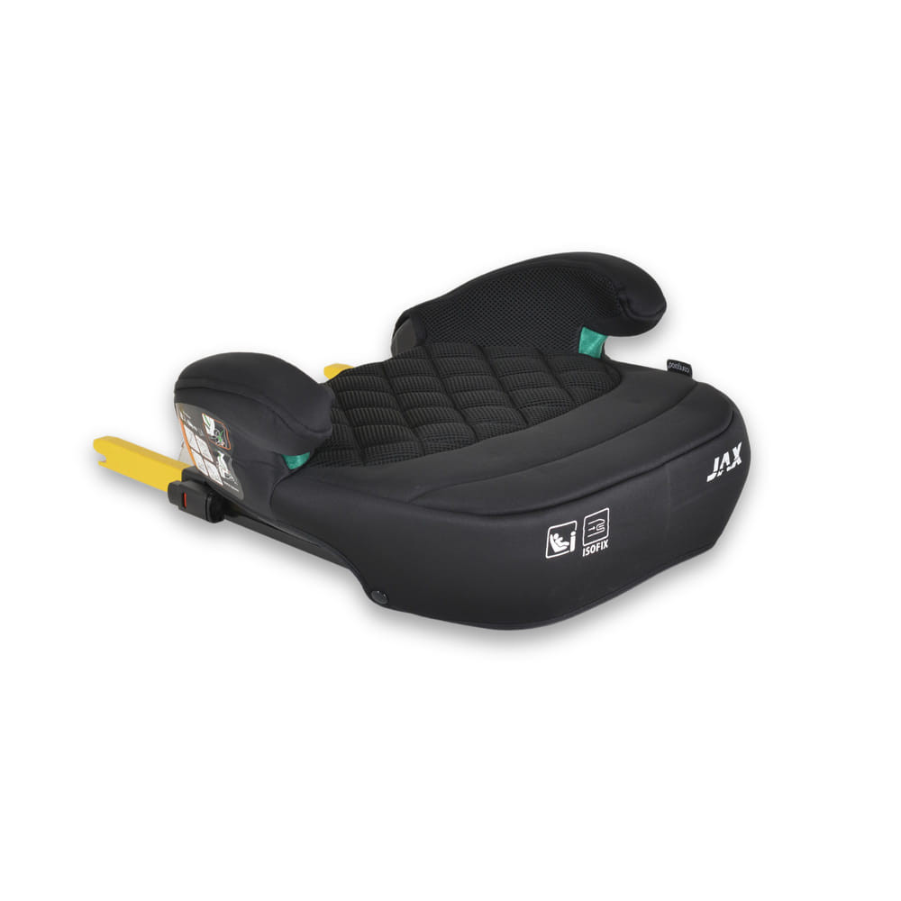 Moni JAX autós ülésmagasító háttámlával 125-150cm rögzítő hevederrel, ISOFIX FEKETE – ülésmagasító