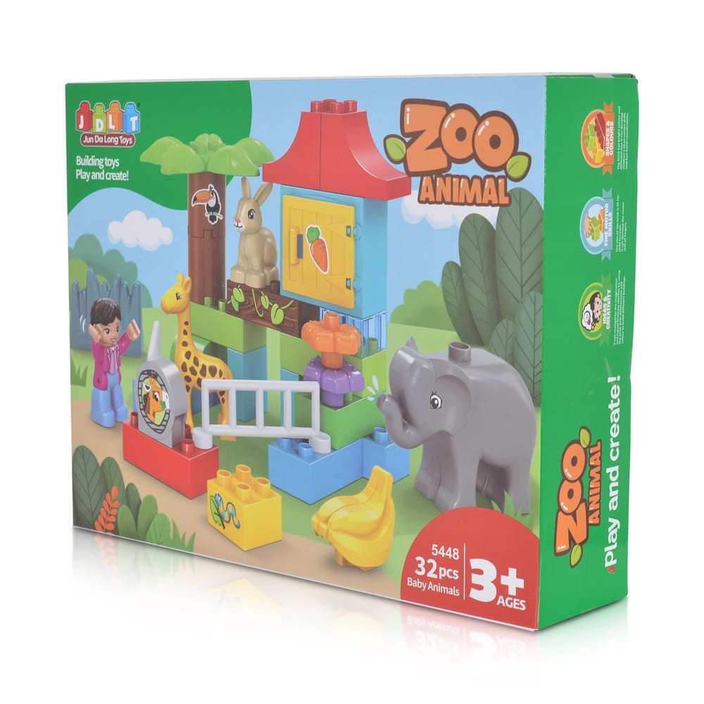 Moni Építőjáték Zoo állatfigurákkal