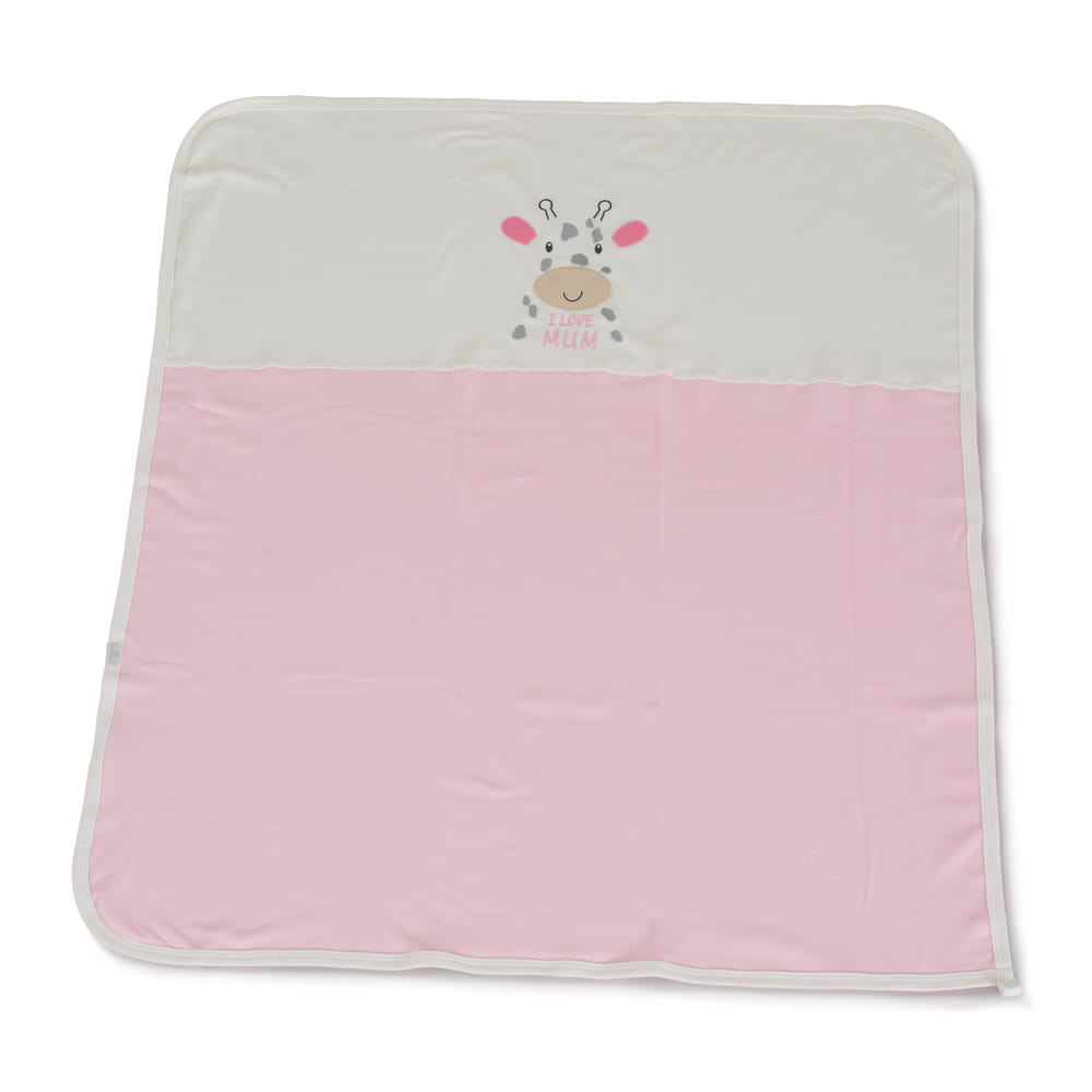 CANGAROO MUM Zsiráfos takaró 90*100cm PINK/rózsa – babatermék