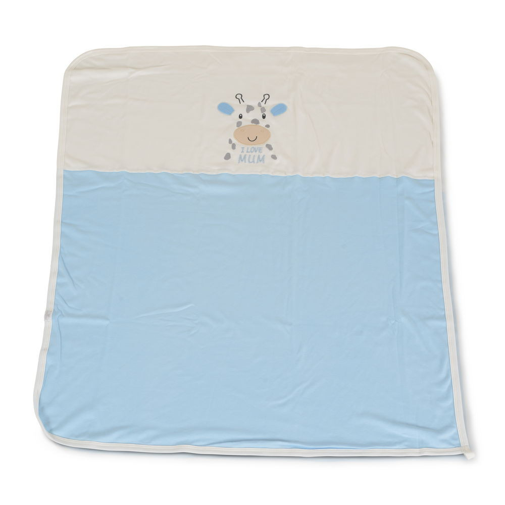 CANGAROO MUM Zsiráfos takaró 90*100cm KÉK – babatermék