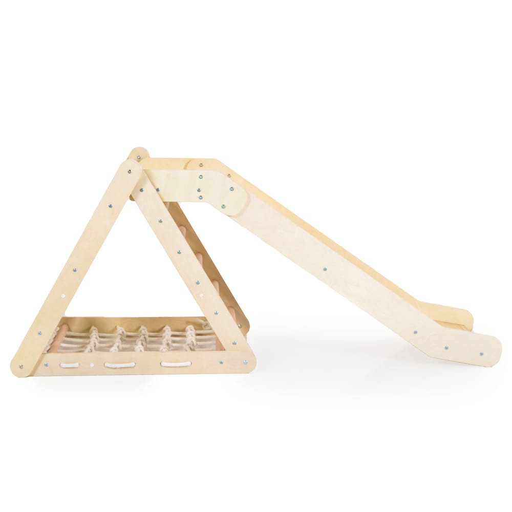 Moni PIKLER 3in1 fa MÁSZÓKA és CSÚSZDA Montessori 155*57cm NATUR – gyermekjáték