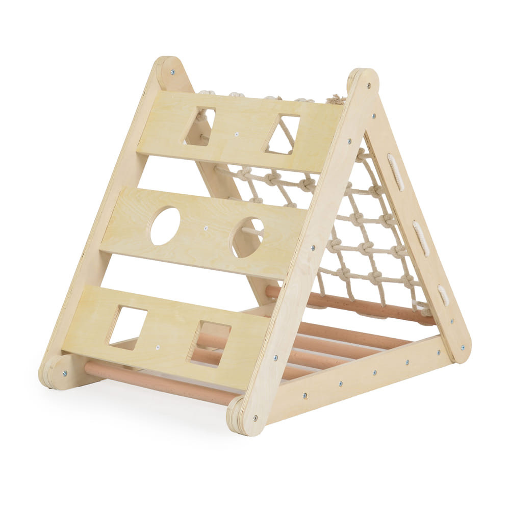 Moni PIKLER 3in1 fa MÁSZÓKA és CSÚSZDA Montessori 155*57cm NATUR – gyermekjáték
