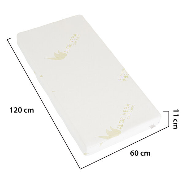 HUGZZZ ALOE SPRING matrac 120x60cm aloe vera FEHÉR