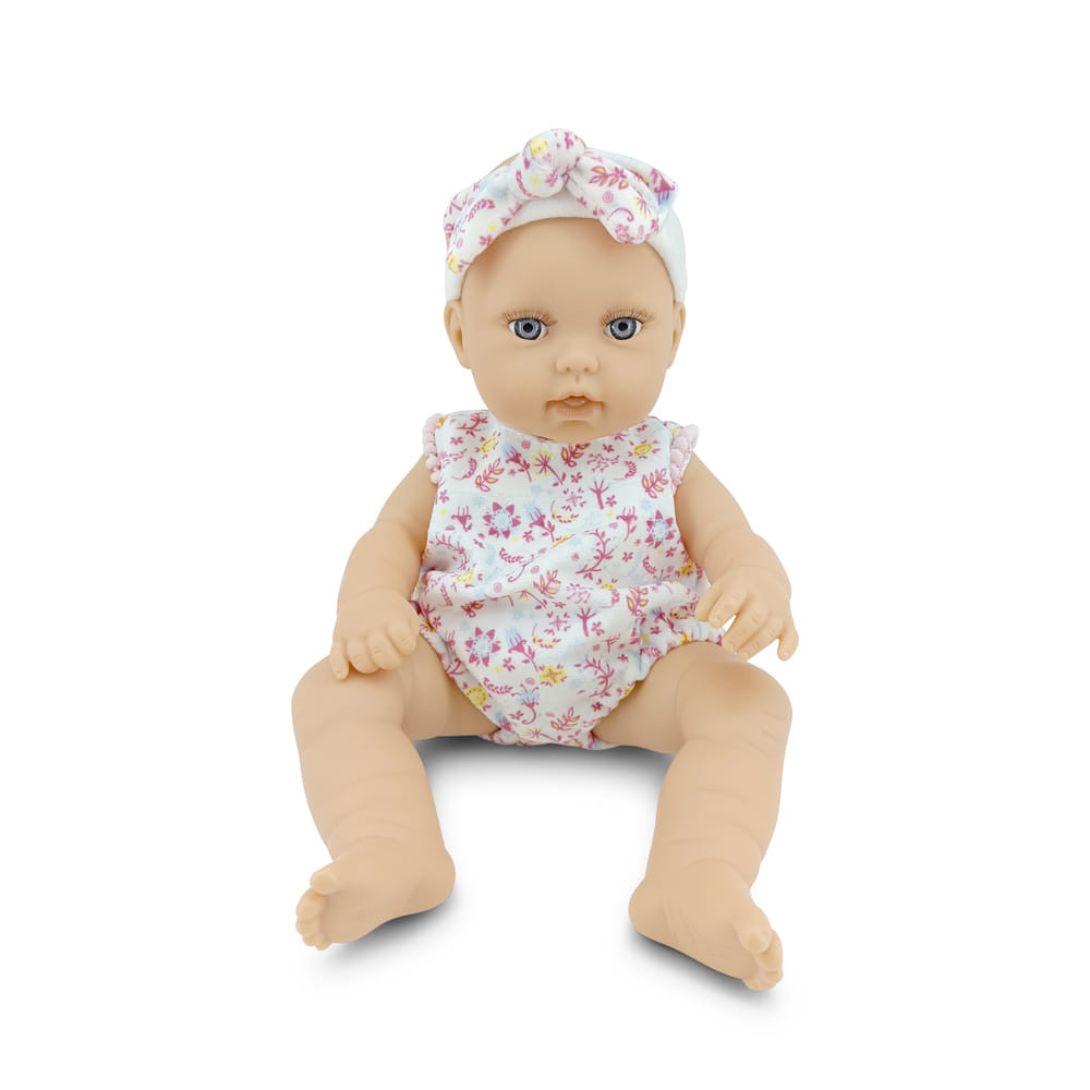 Moni BABA 30cm újszülött maciruhában kisnyuszival PINK
