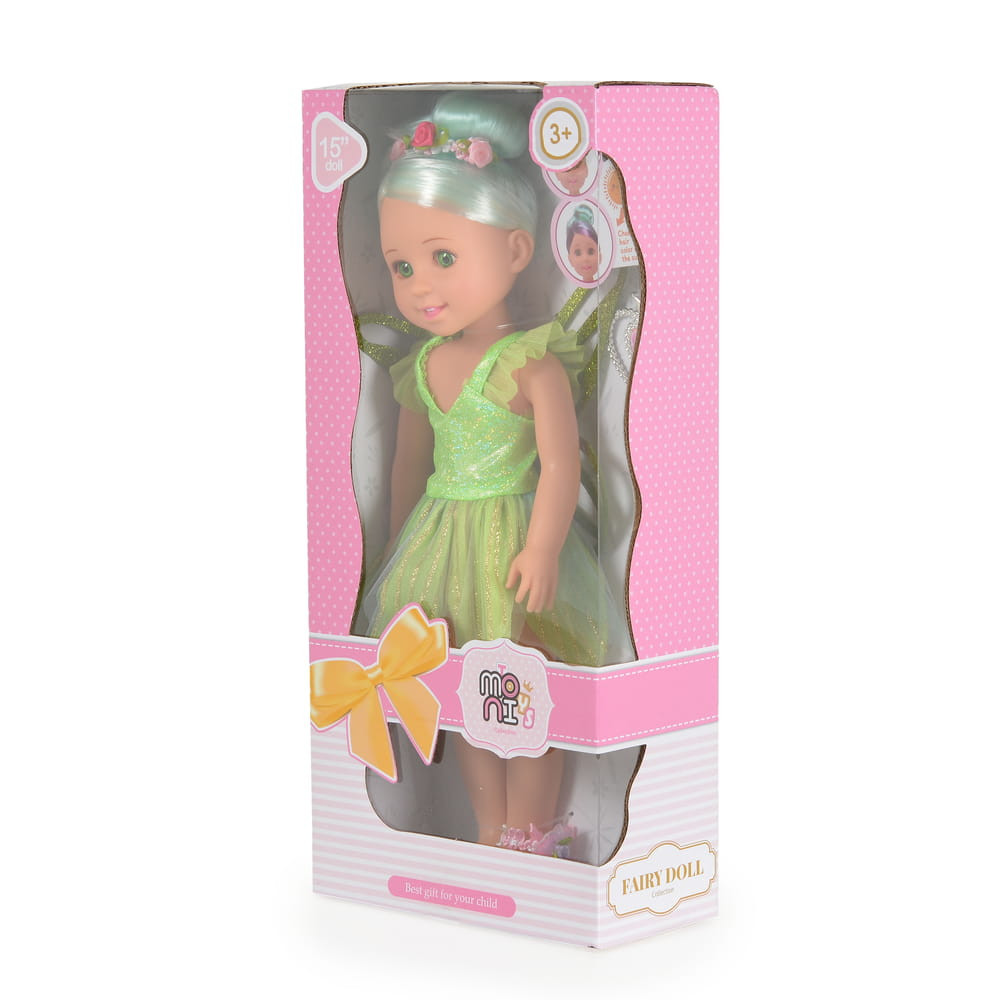 Moni BABA 38cm hajasbaba tündér ZÖLD