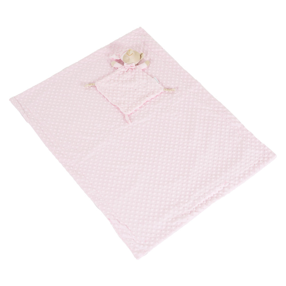 Cangaroo BENNIE takaró szundikendővel 75x100cm PINK – babatermék
