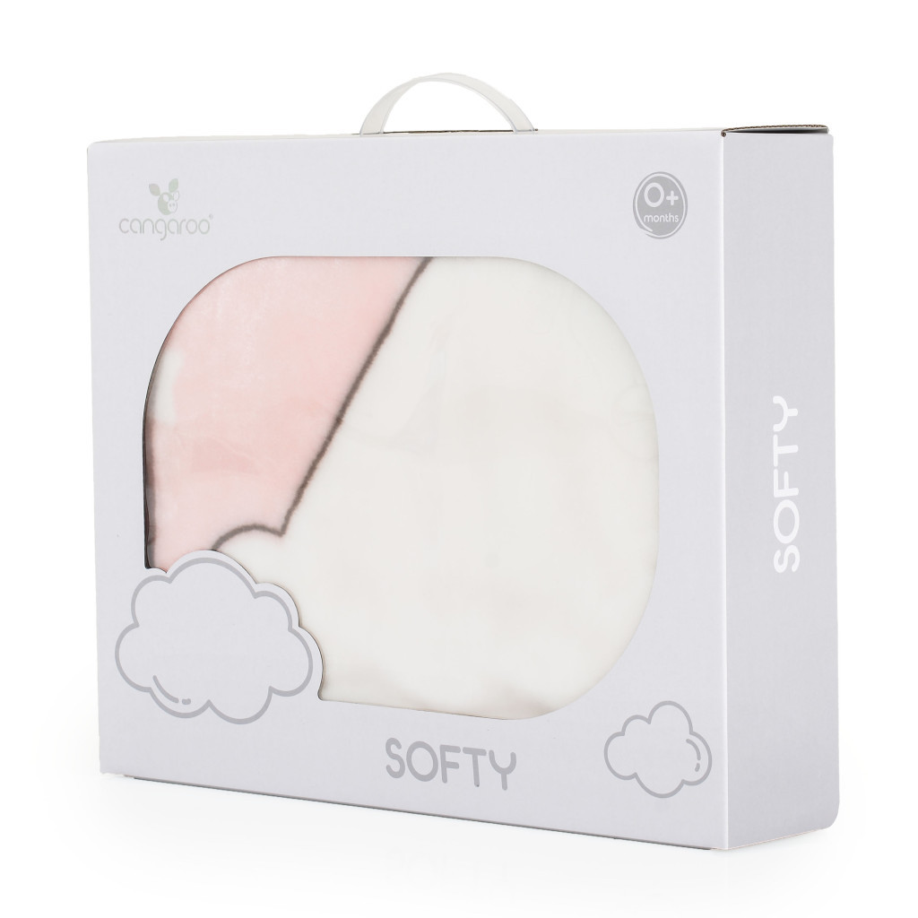 CANGAROO TAKARÓ SOFTY pihe puha kicsi 80*110cm  jegesmedvés PINK – babatermék