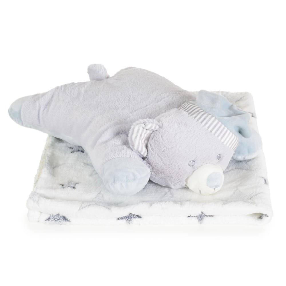 CANGAROO TAKARÓ Sleepy bear 90x75cm SZÜRKE – babatermék