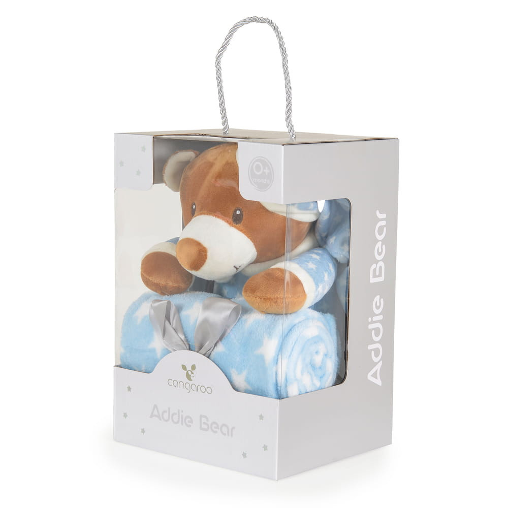 CANGAROO TAKARÓ Addie bear 90x75cm KÉK – babatermék
