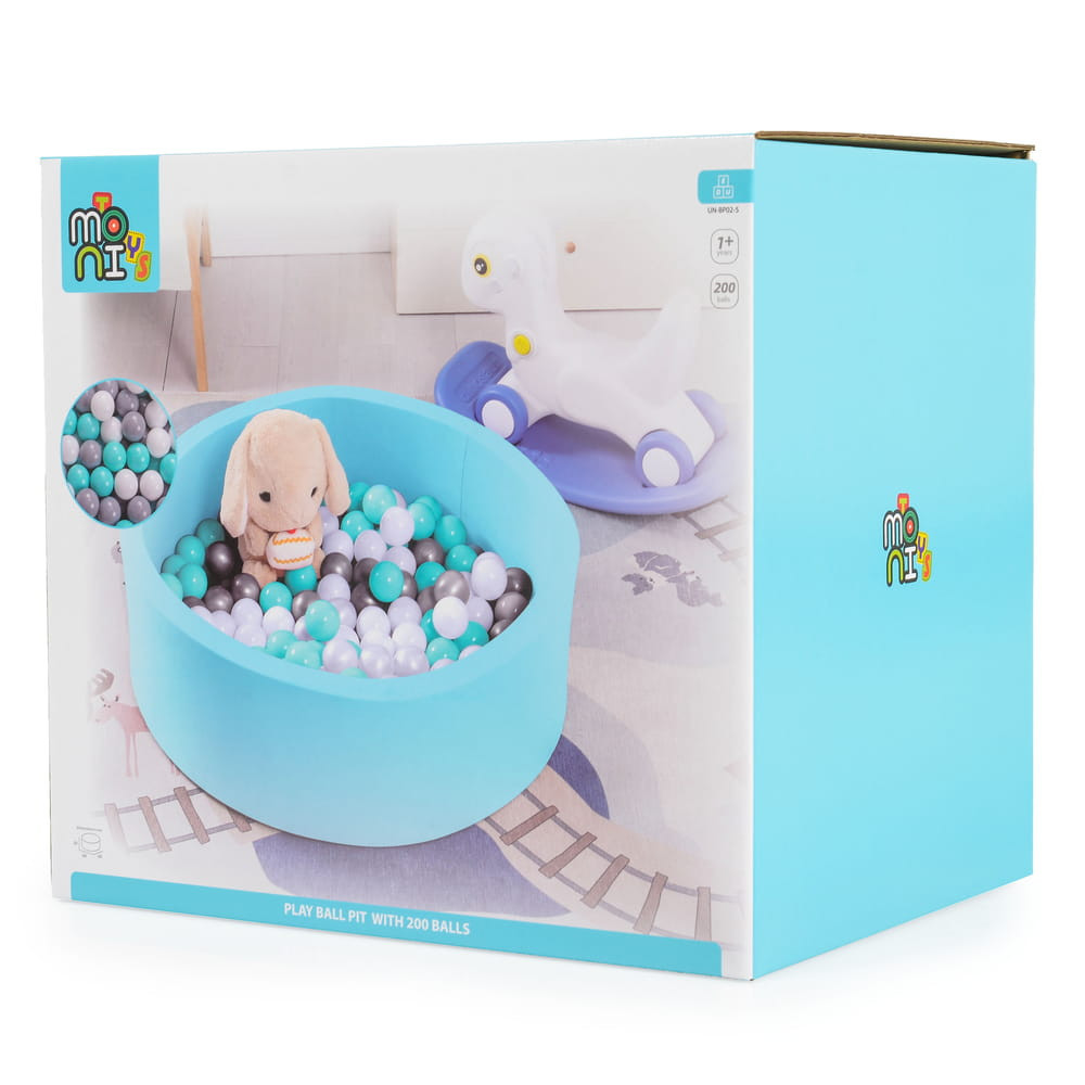 CANGAROO LABDAMEDENCE 200db 5,5cm labdával KÉK/TÜRKIZ – játszószőnyeg 4. kép