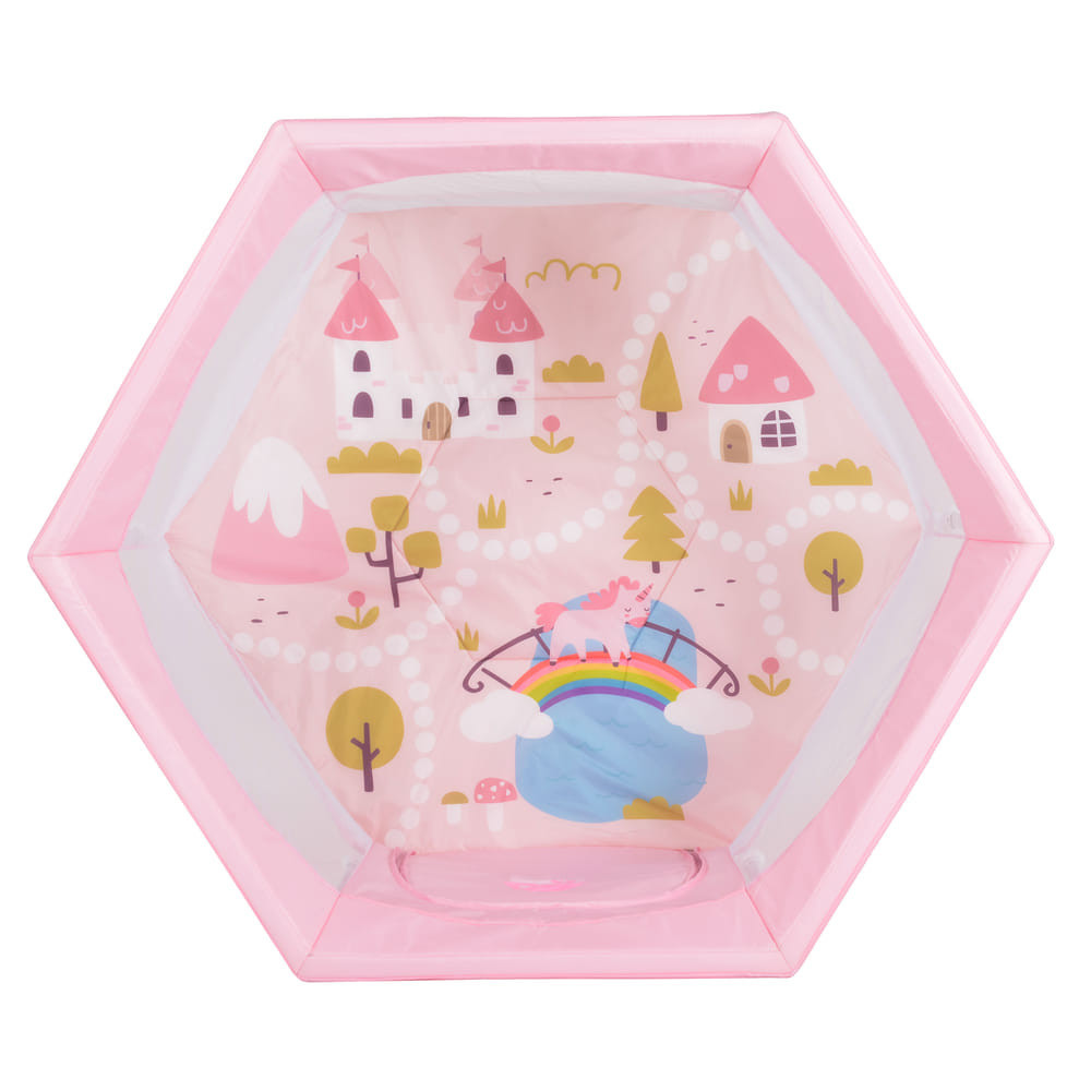 PLAYBOX utazó járóka 6szögletű PINK