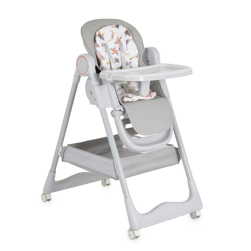Cangaroo SURPRISE etetőszék szilikon tányérral, evőeszközzel, előkével SZÜRKE
