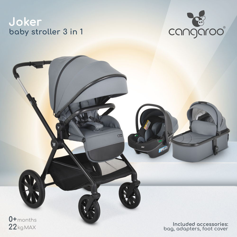 Cangaroo JOKER babakocsi szett 3in1 PINK