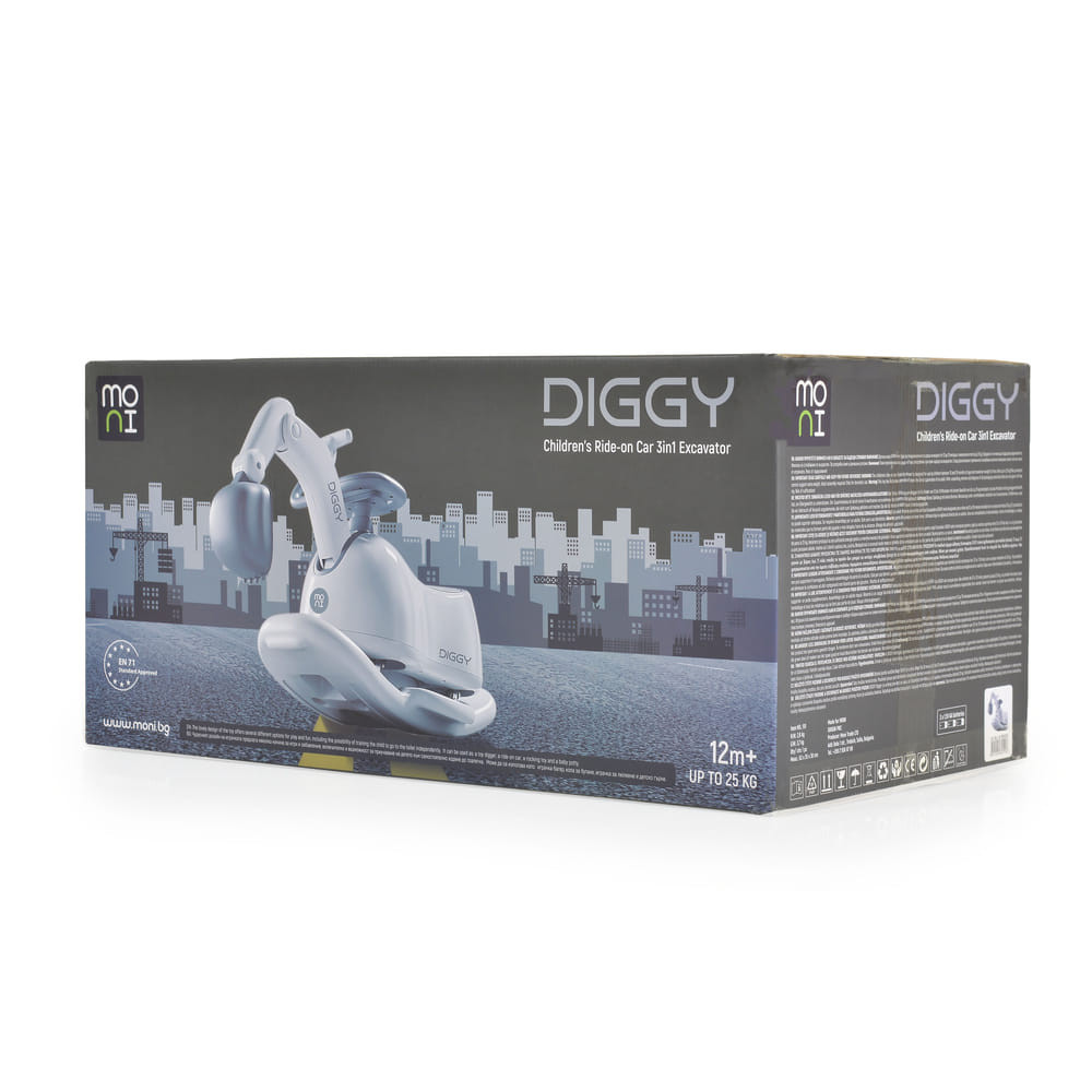 Moni DIGGY 4in1 ráülős kotrógép+hinta+bili – babatermék