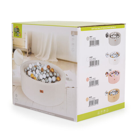 CANGAROO LABDAMEDENCE 200db 5,5cm ARANY labdával RÓZSASZÍN – játszószőnyeg 4. kép