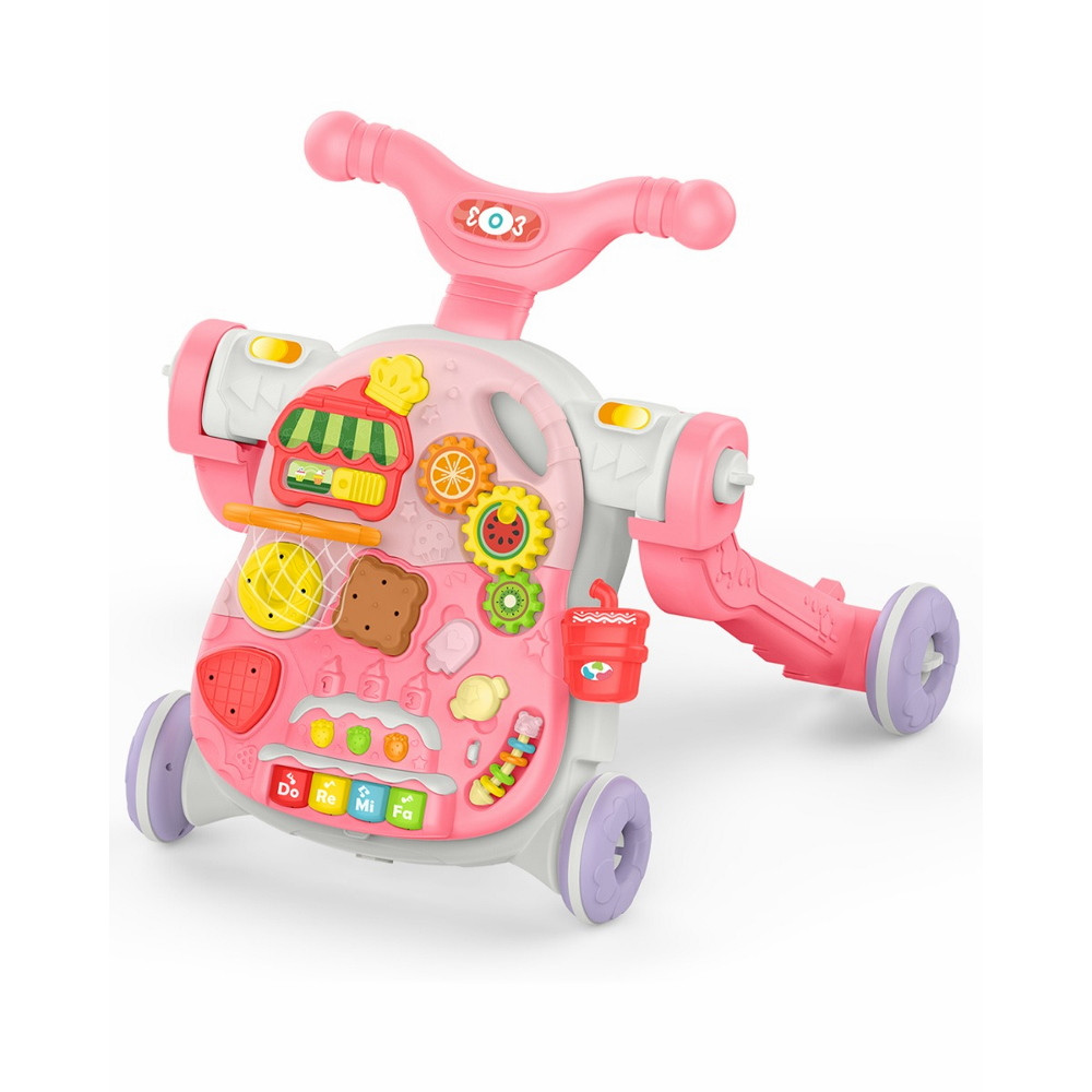 Kikkaboo készségfejlesztõ járássegítõ és asztal 4az1-ben Sweet Escape pink – babatermék
