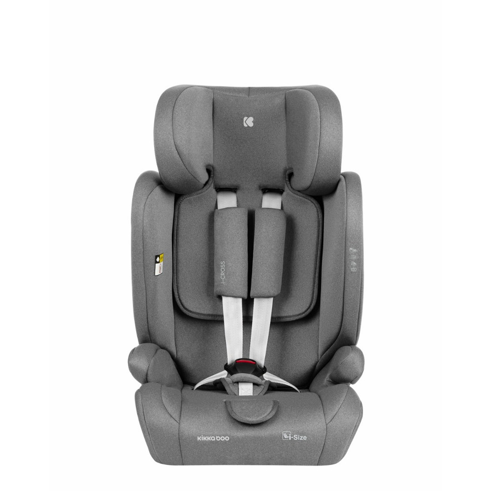 Kikkaboo gyerekülés i-Cross Top tether i-Size Isofix 76-150 cm világosszürke