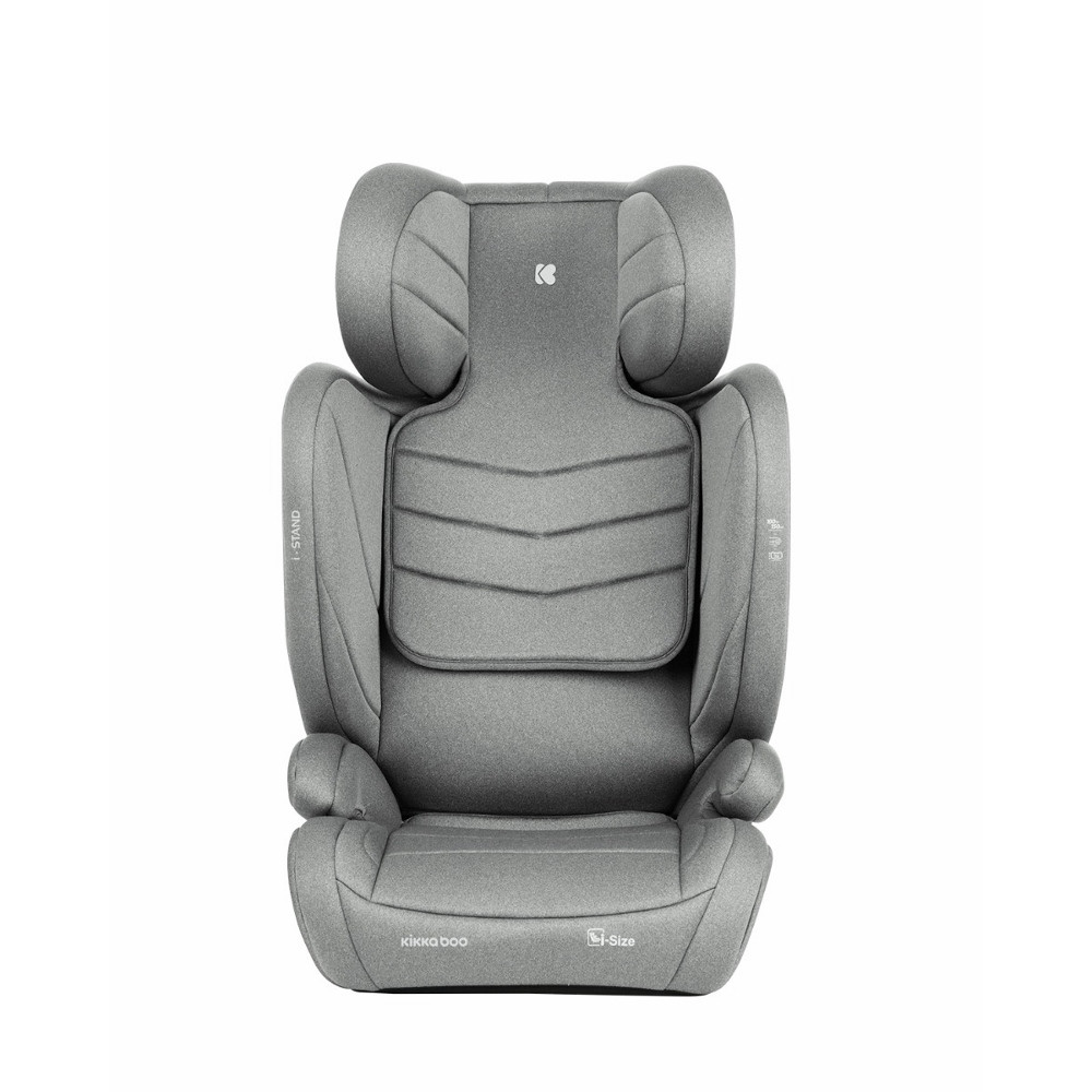Kikkaboo gyerekülés i-Stand i-Size Isofix 100-150 cm világosszürke – autósülés
