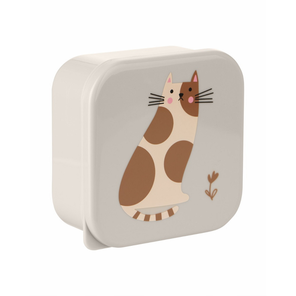 Kikkaboo ételtároló doboz 4 db-os Kitty Cat – babatermék