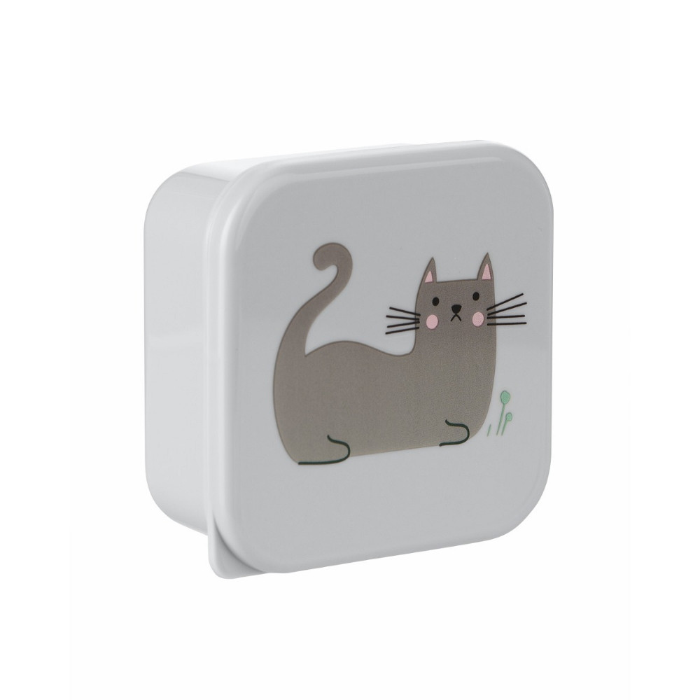 Kikkaboo ételtároló doboz 4 db-os Kitty Cat – babatermék
