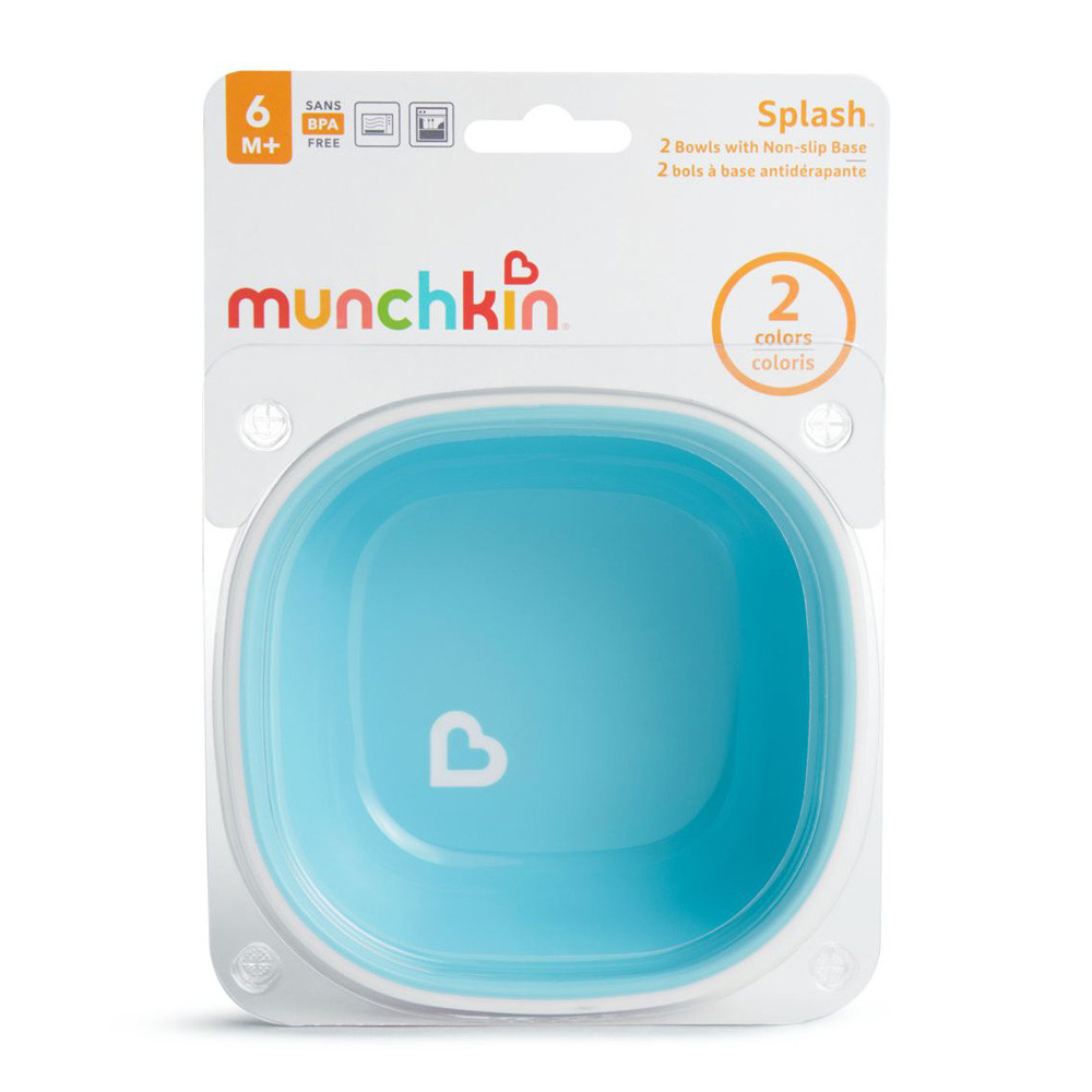 Munchkin tálka szett tapadó aljú Splash 2db 6hó – babatermék