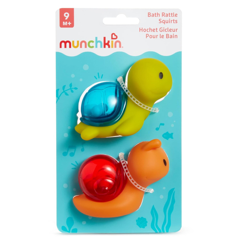 Munchkin fürdõjáték Bath Rattle Squirts 2db csörgõ-spriccelõ – fürdetési kiegészítő