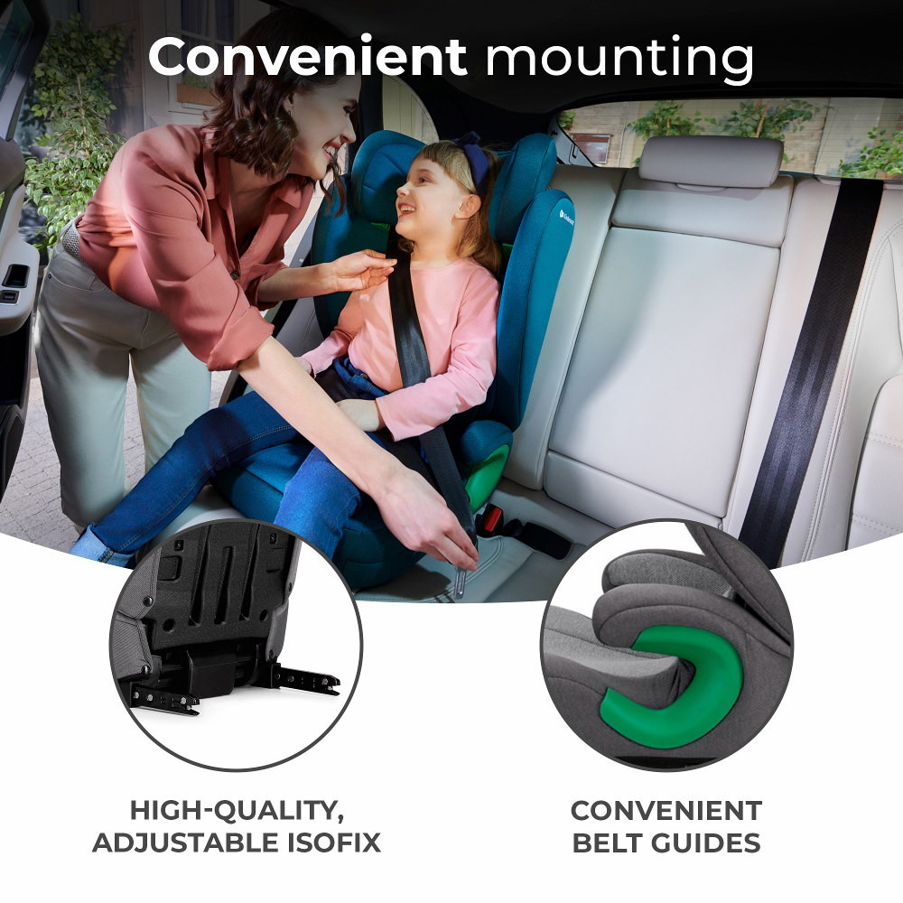 Kinderkraft gyerekülés Junior Fix 2 i-Size Isofix 100-150cm szürke – autósülés