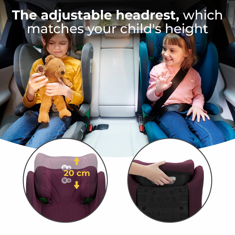 Kinderkraft gyerekülés Junior Fix 2 i-Size Isofix 100-150cm cherry – autósülés