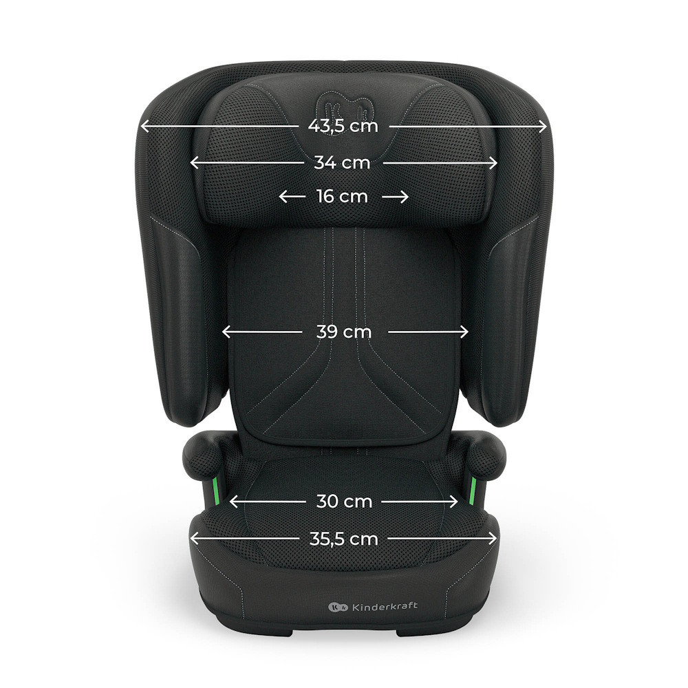 Kinderkraft gyerekülés Unity 2 i-Size Isofix 100-150cm fekete – autósülés