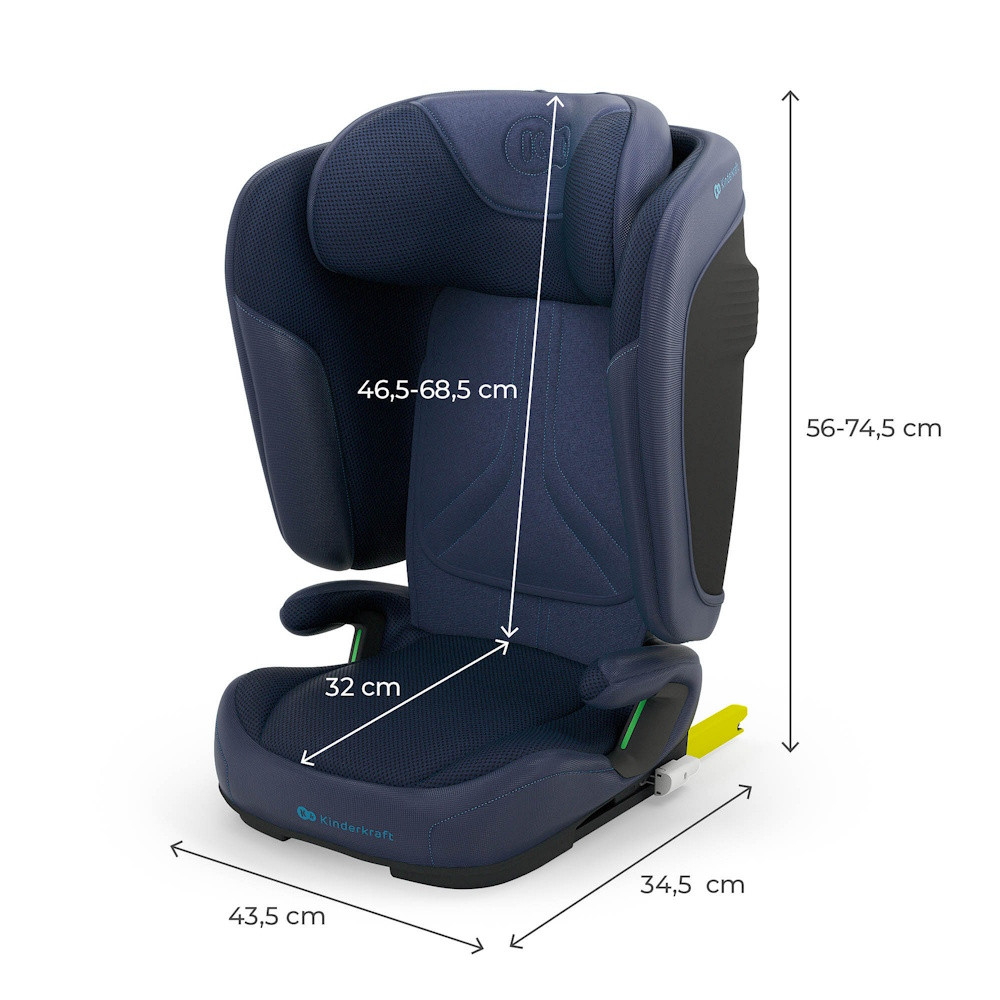 Kinderkraft gyerekülés Unity 2 i-Size Isofix 100-150cm navy – autósülés