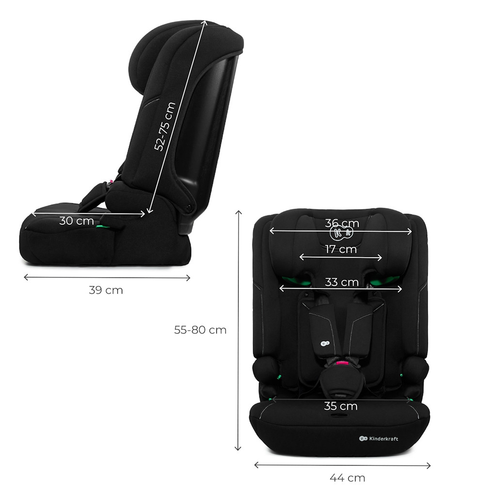 Kinderkraft gyerekülés ülésmagasító I-COMFY i-Size 76-150cm fekete