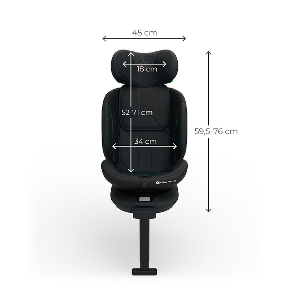 Kinderkraft gyerekülés I-360 Plus 2 i-Size Isofix 40-150cm fekete
