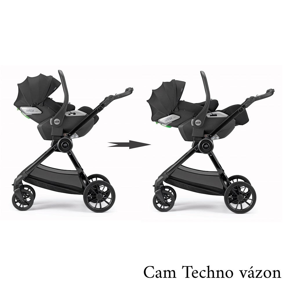 CAM hordozó Relax I-Size 40-87cm Modus és Techno Babila babakocsikra 179 fekete