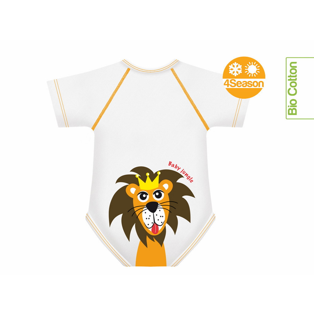 J Bimbi kombidressz 0-36 hó biopamut 4 Seasons Jungle Lion 10852 – babatermék
